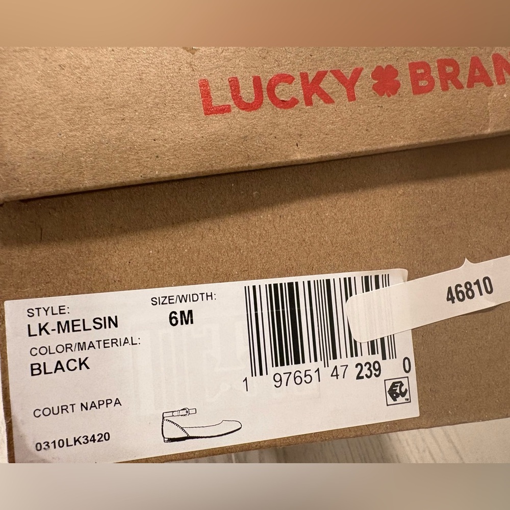Size 6M Lucky Brand,
Black Ankle Strap Women's flats shoe
NEW IN BOX - Picture 5 of 10
